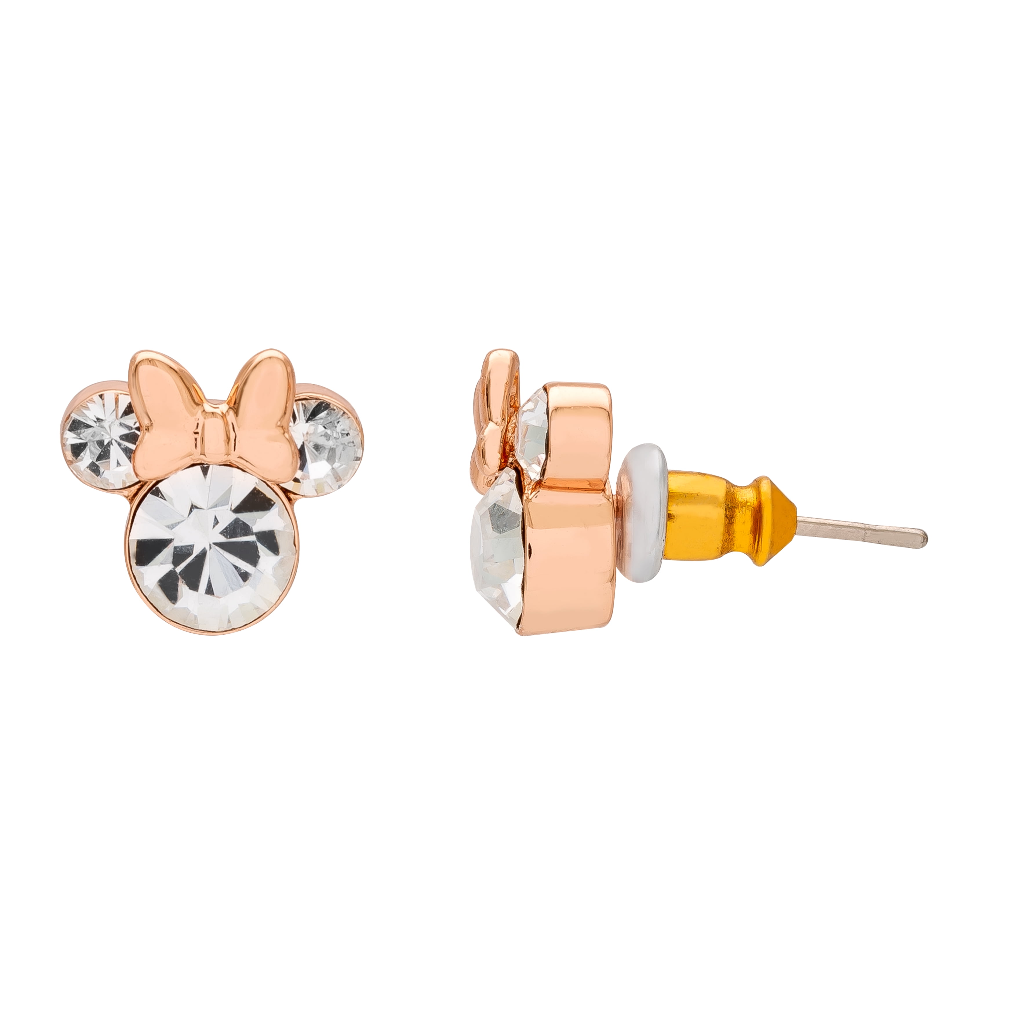 Minnie Mouse Stone Set Silver and Rose Gold Earrings EF00469PAPRL.PS :  Amazon.co.uk: Fashion